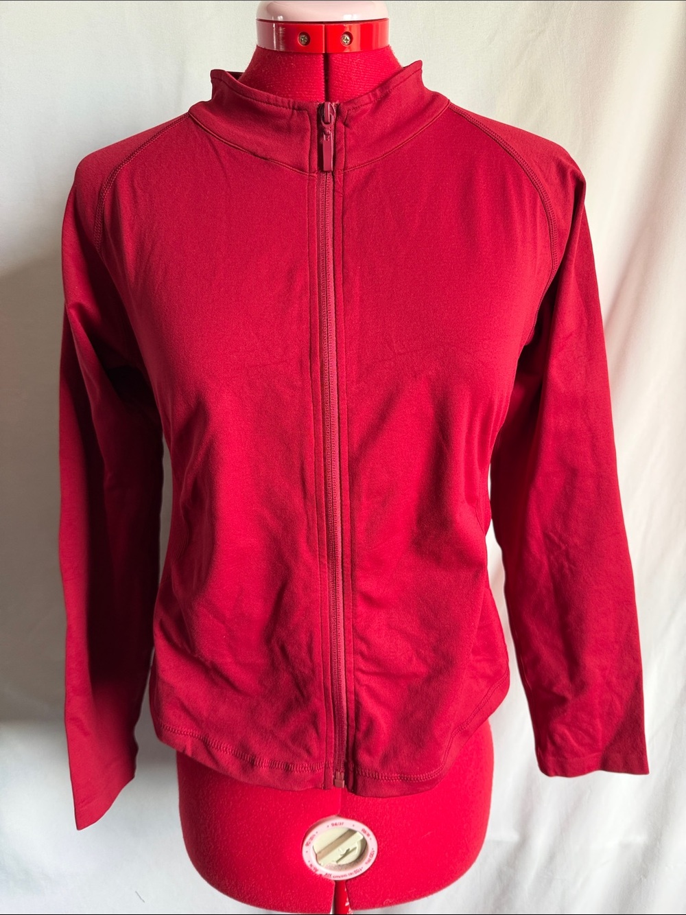 Women’s Zip-Front Utility Jacket in Red SM237